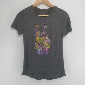 Modern Lux boho hippie high low tee tshirt size M